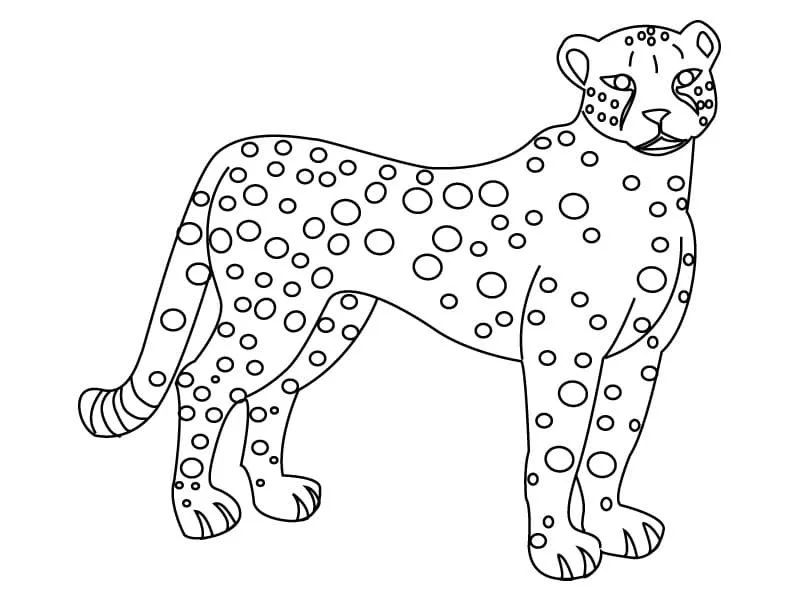 Çocuklar İçin Leopar Boyama Sayfaları 