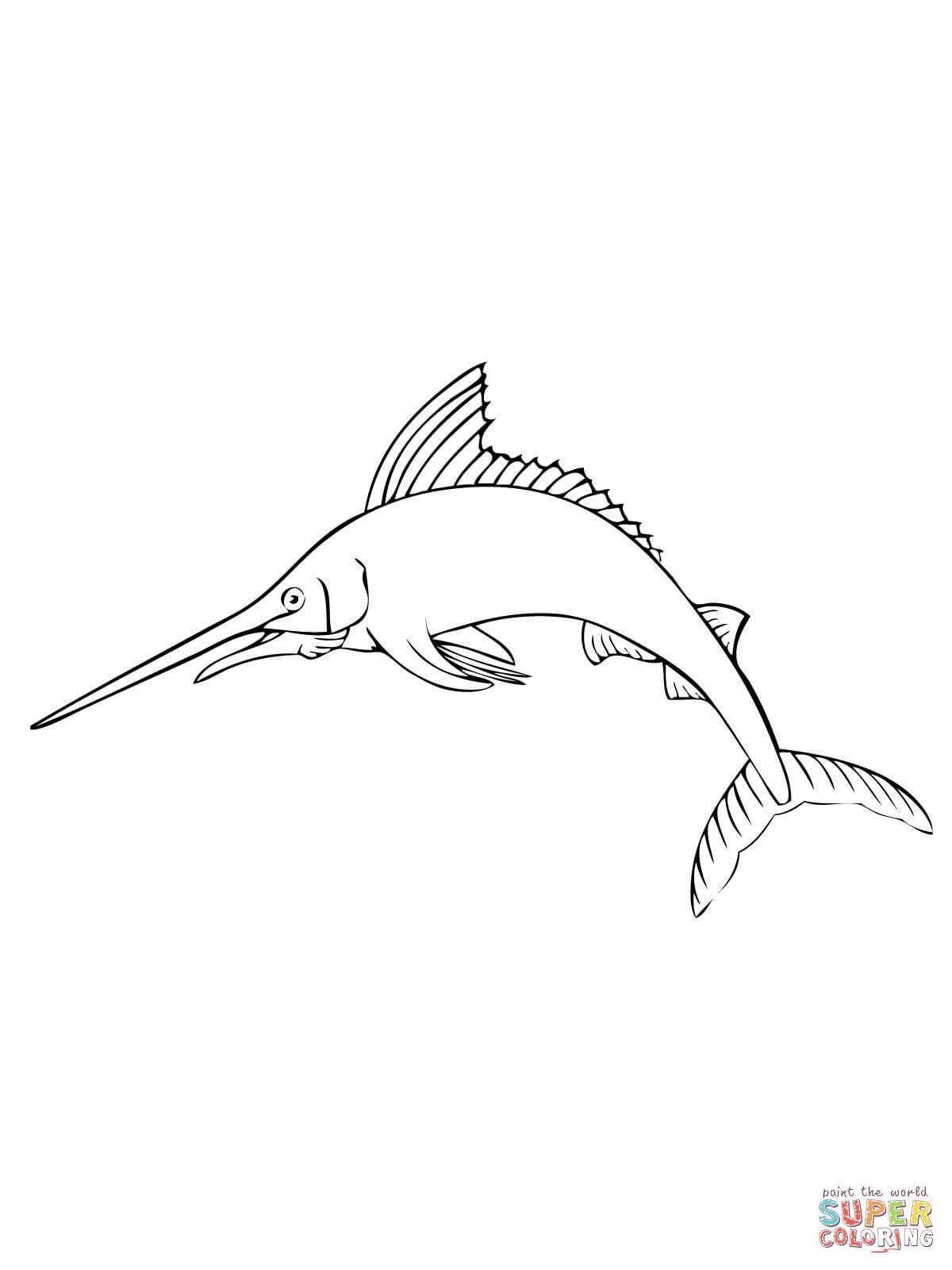Çocuklar İçin Marlin-balığı Boyama Sayfaları 