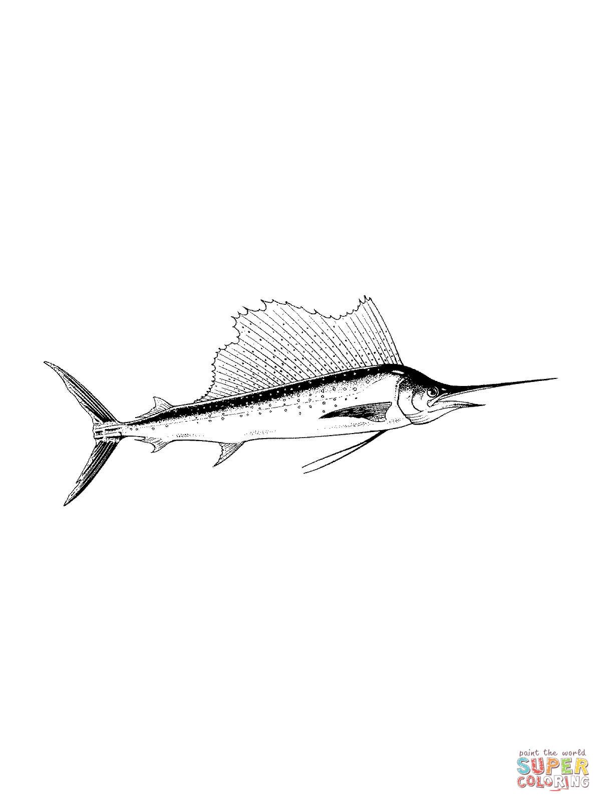 Çocuklar İçin Marlin-balığı Boyama Sayfaları 
