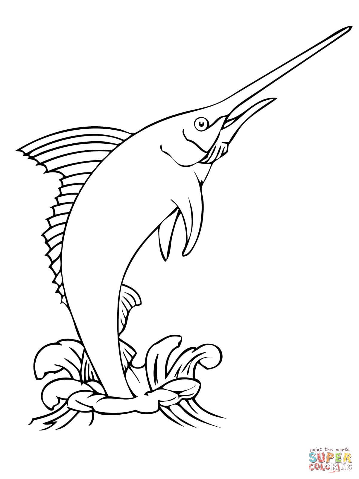 Çocuklar İçin Marlin-balığı Boyama Sayfaları 