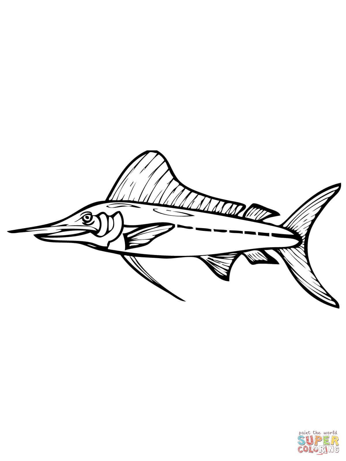 Çocuklar İçin Marlin-balığı Boyama Sayfaları 