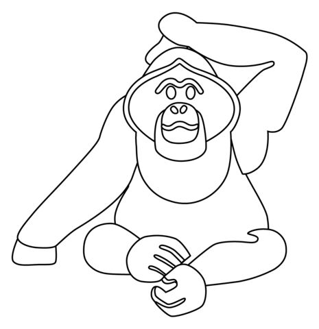 Çocuklar İçin Orangutan Boyama Sayfaları 