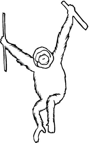 Çocuklar İçin Orangutan Boyama Sayfaları 