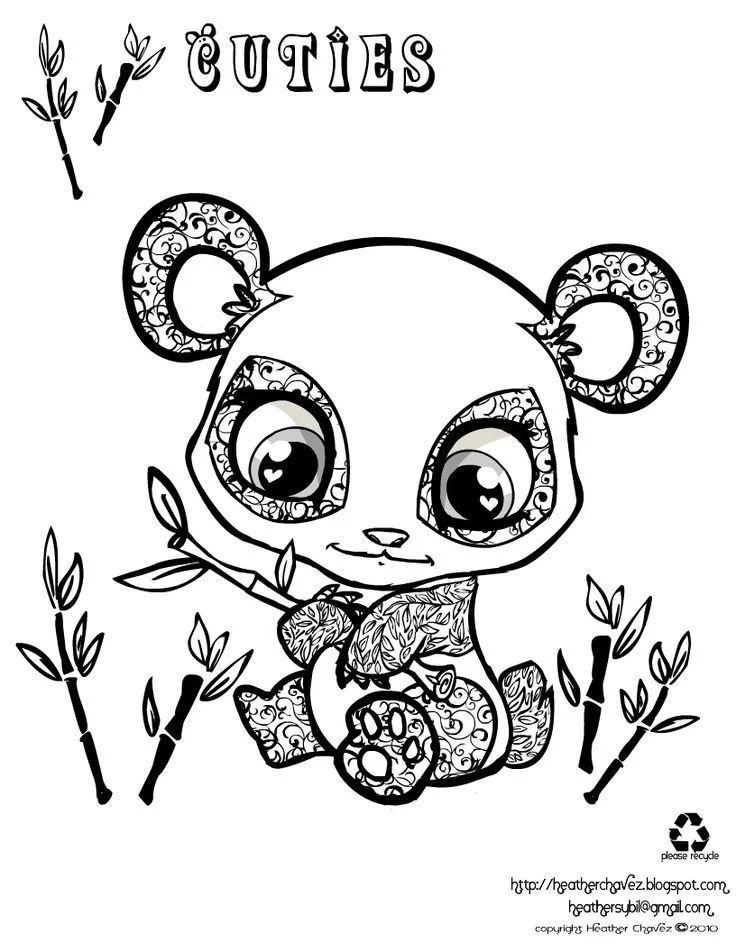 Çocuklar İçin Panda Boyama Sayfaları 