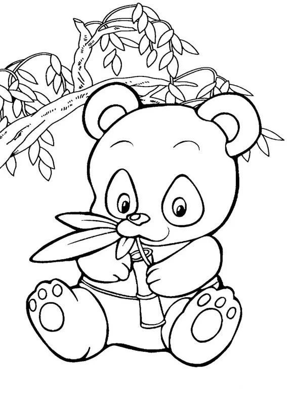 Çocuklar İçin Panda Boyama Sayfaları 