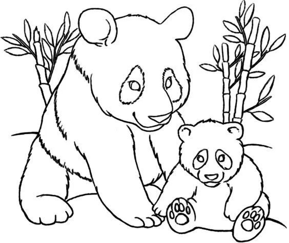 Çocuklar İçin Panda Boyama Sayfaları 