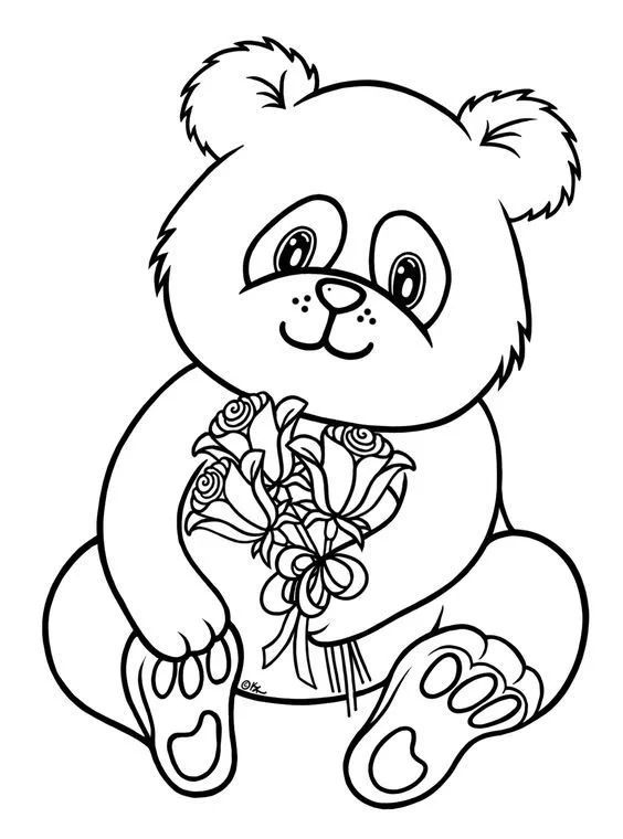 Çocuklar İçin Panda Boyama Sayfaları 
