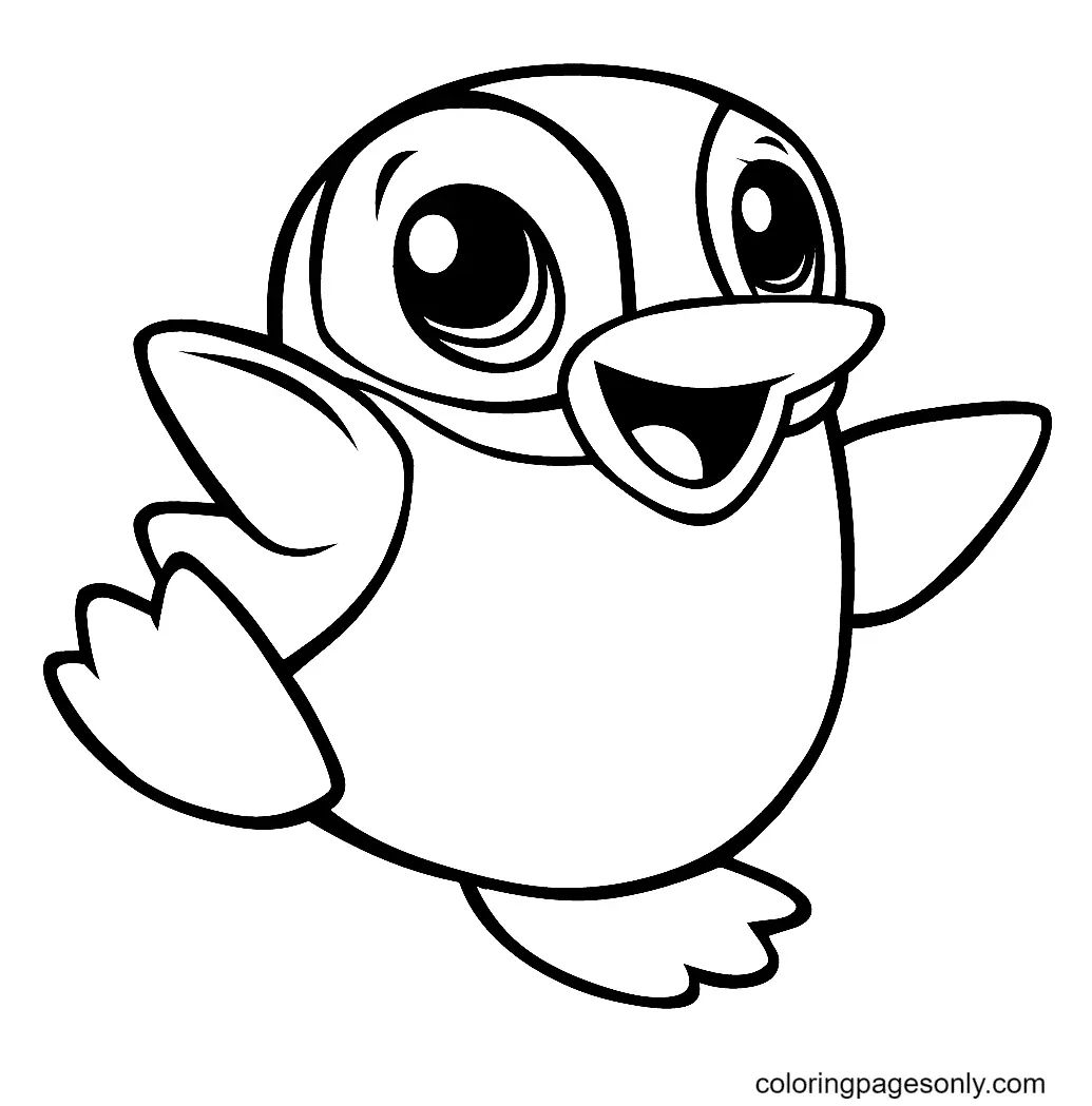Çocuklar İçin Penguen Boyama Sayfaları 