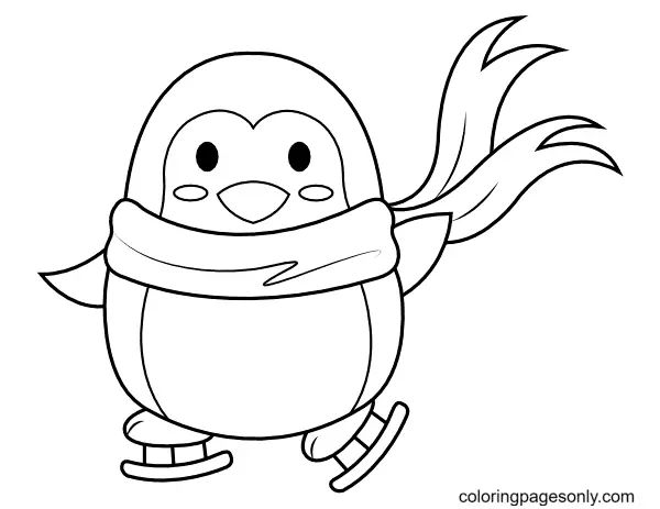 Çocuklar İçin Penguen Boyama Sayfaları 