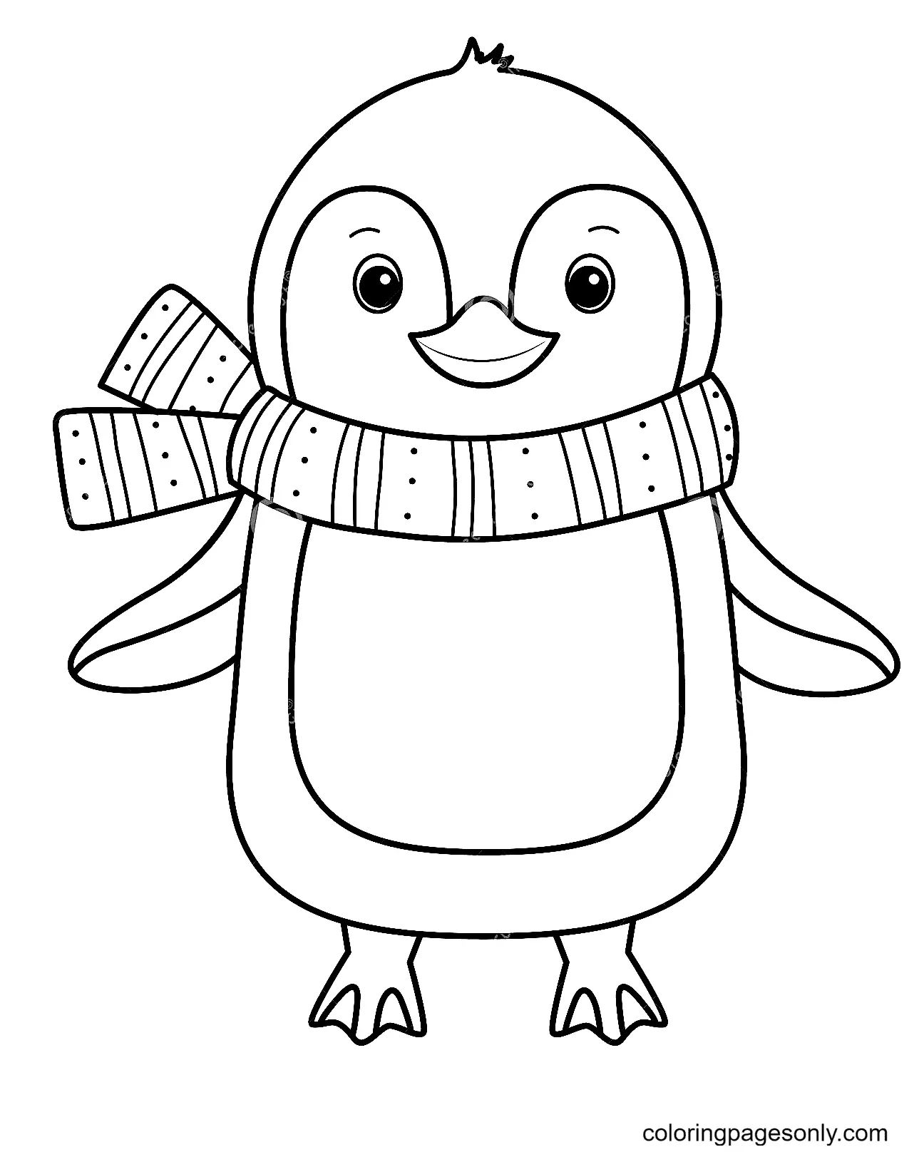 Çocuklar İçin Penguen Boyama Sayfaları 