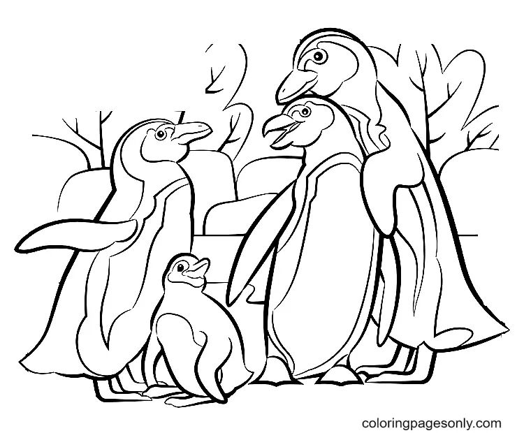 Çocuklar İçin Penguen Boyama Sayfaları 