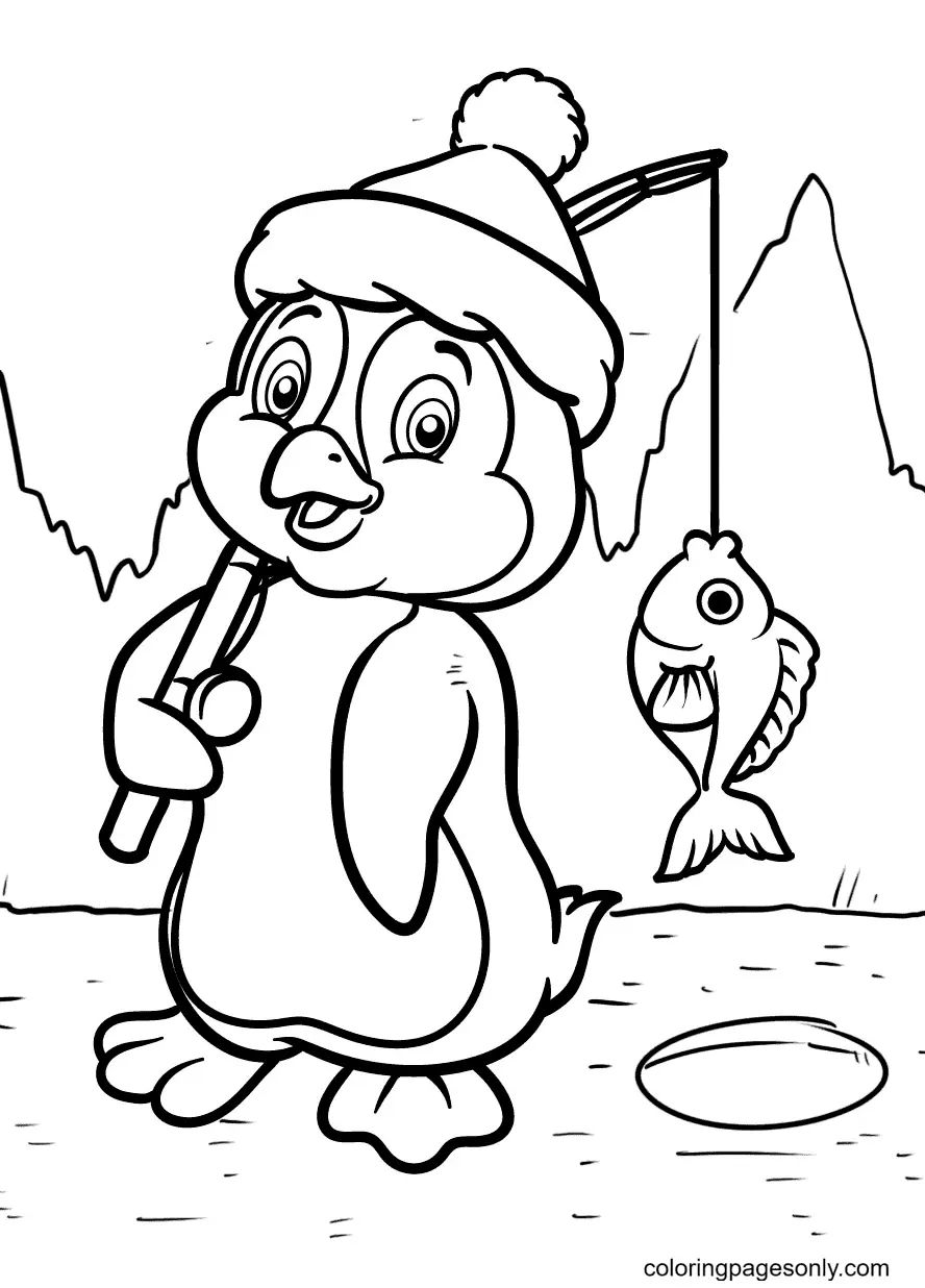 Çocuklar İçin Penguen Boyama Sayfaları 