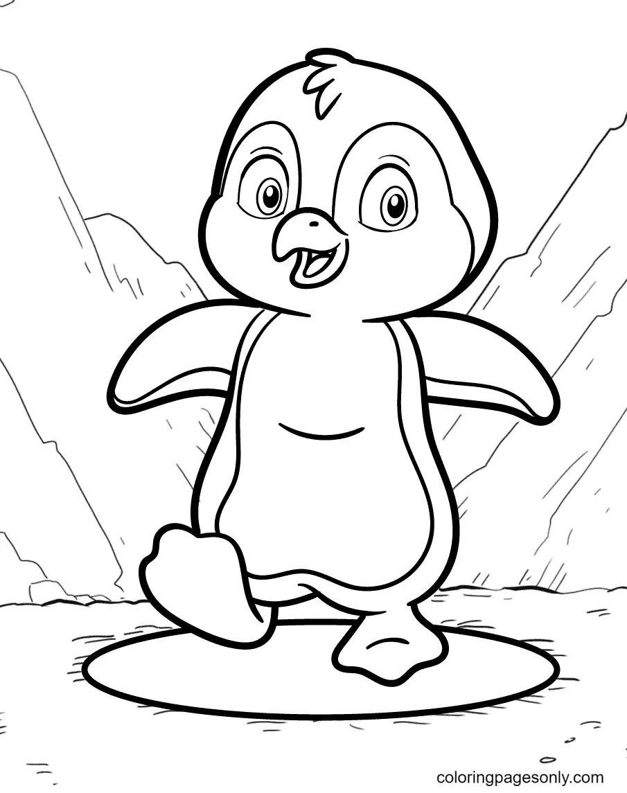 Çocuklar İçin Penguen Boyama Sayfaları 