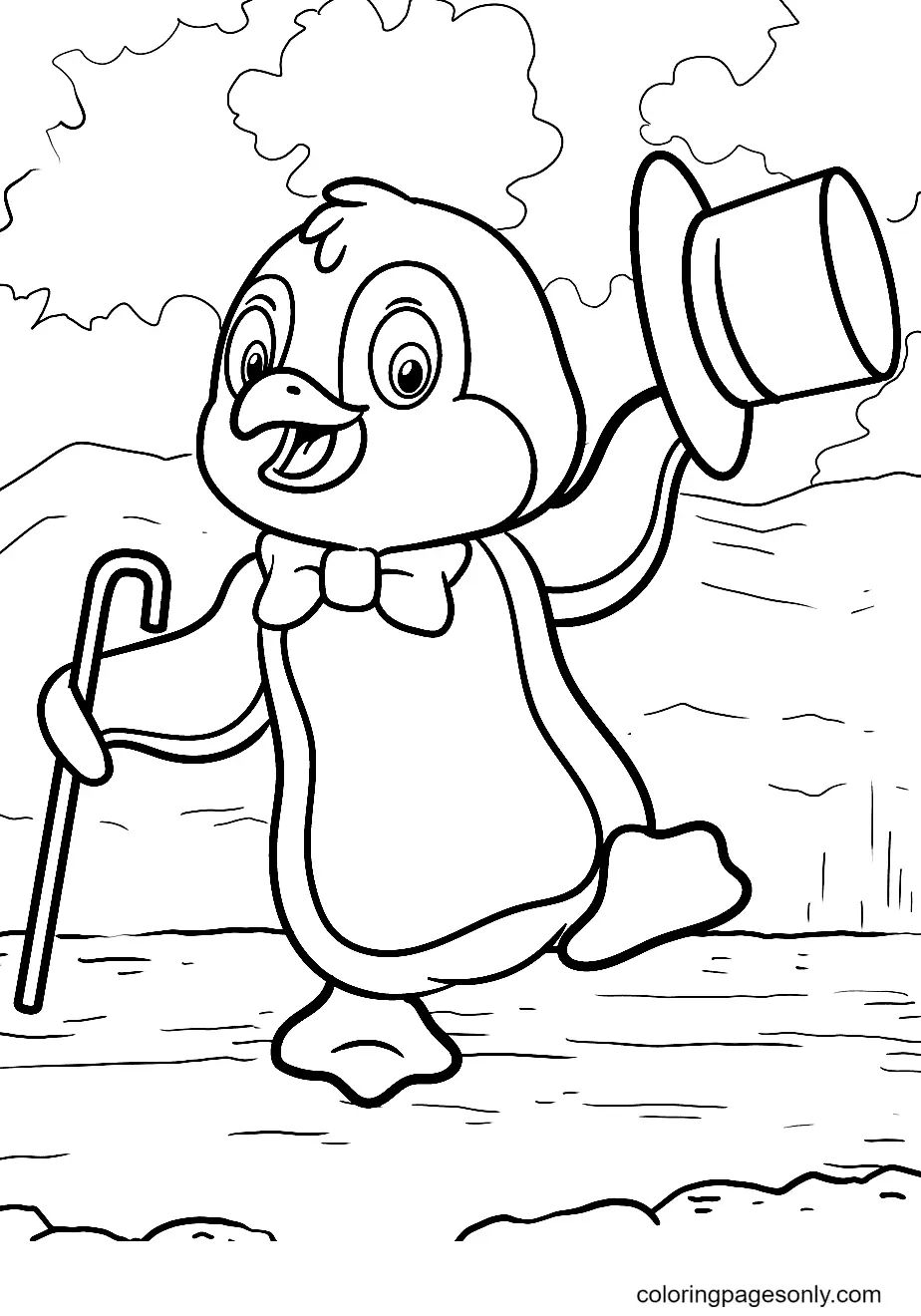 Çocuklar İçin Penguen Boyama Sayfaları 