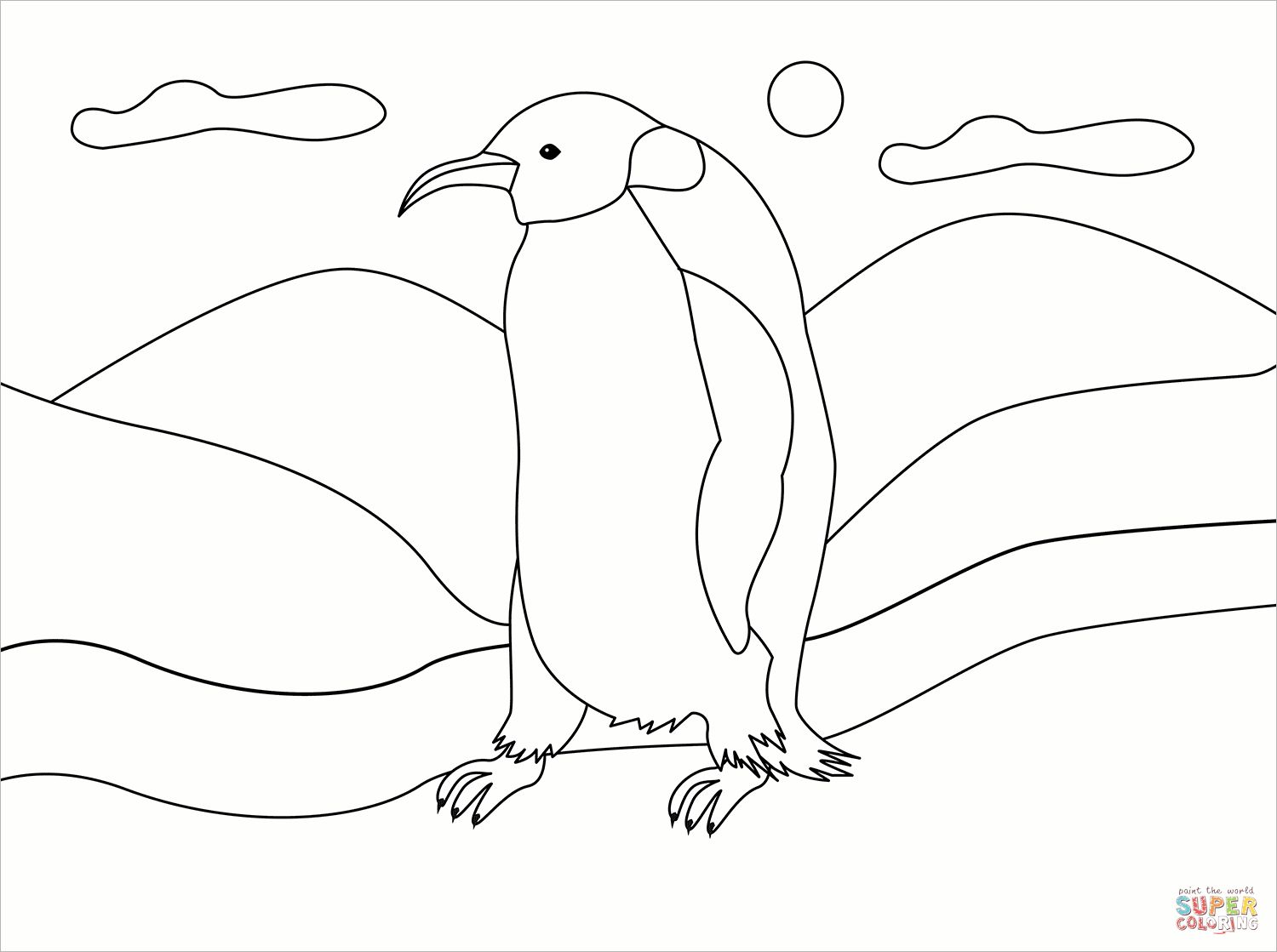Çocuklar İçin Penguen Boyama Sayfaları 