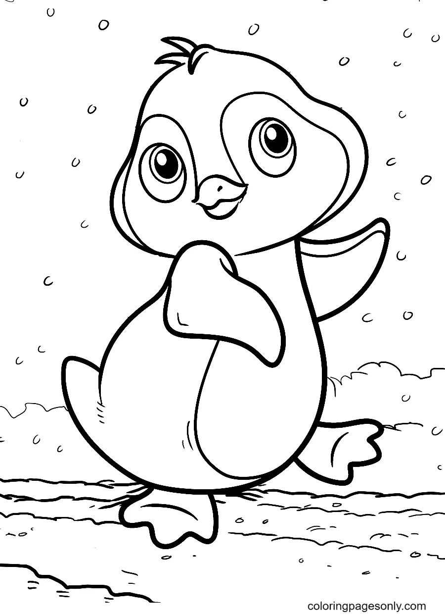 Çocuklar İçin Penguen Boyama Sayfaları 