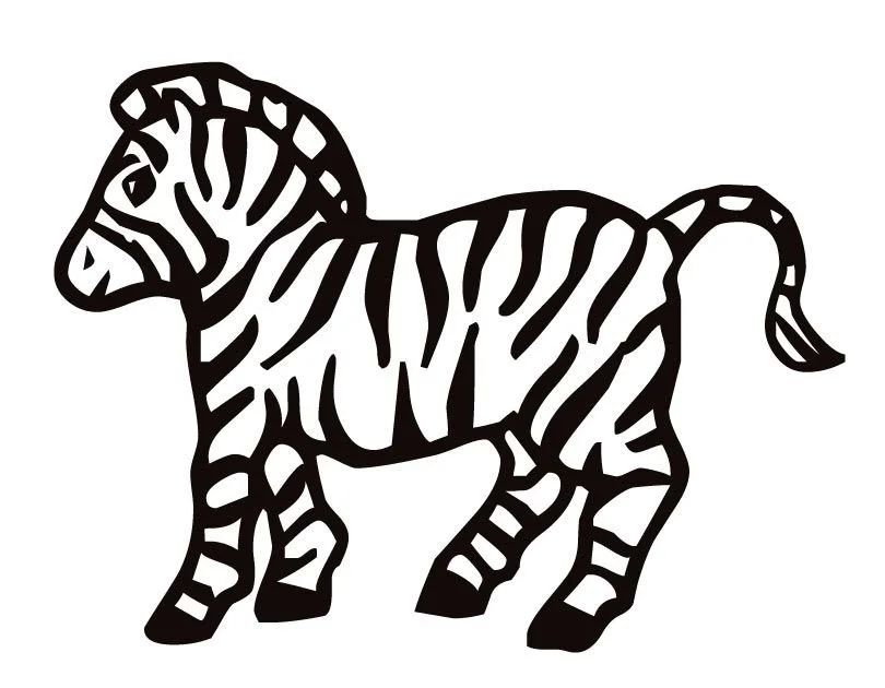 Çocuklar İçin Zebra Boyama Sayfaları 