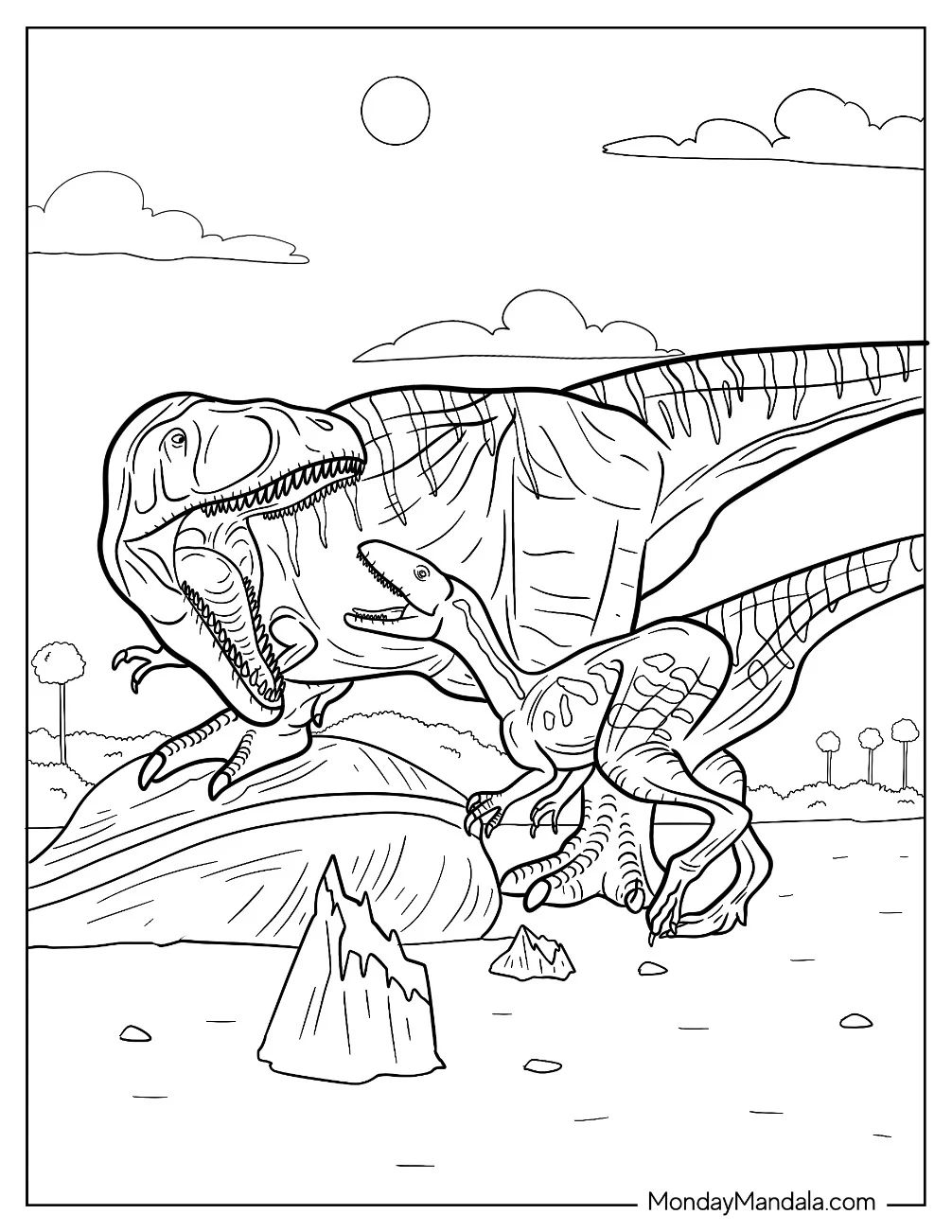 Çocuklar İçin Gigantosaurus Boyama Sayfaları 