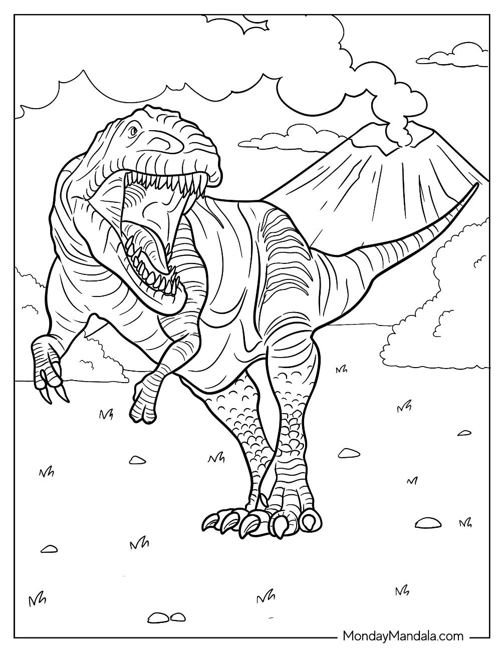 Çocuklar İçin Gigantosaurus Boyama Sayfaları 