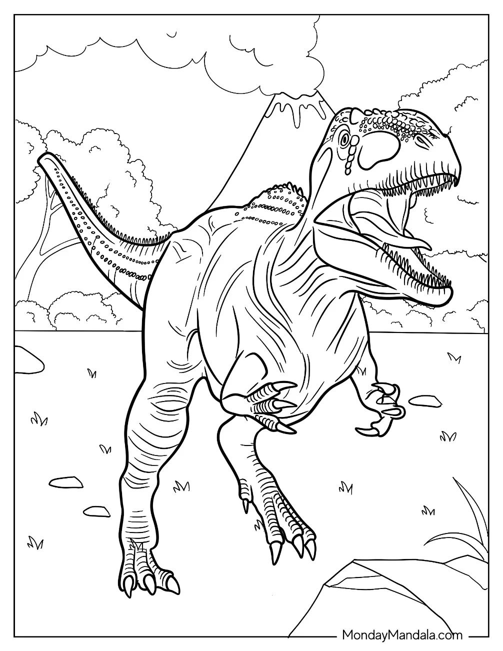 Çocuklar İçin Gigantosaurus Boyama Sayfaları 