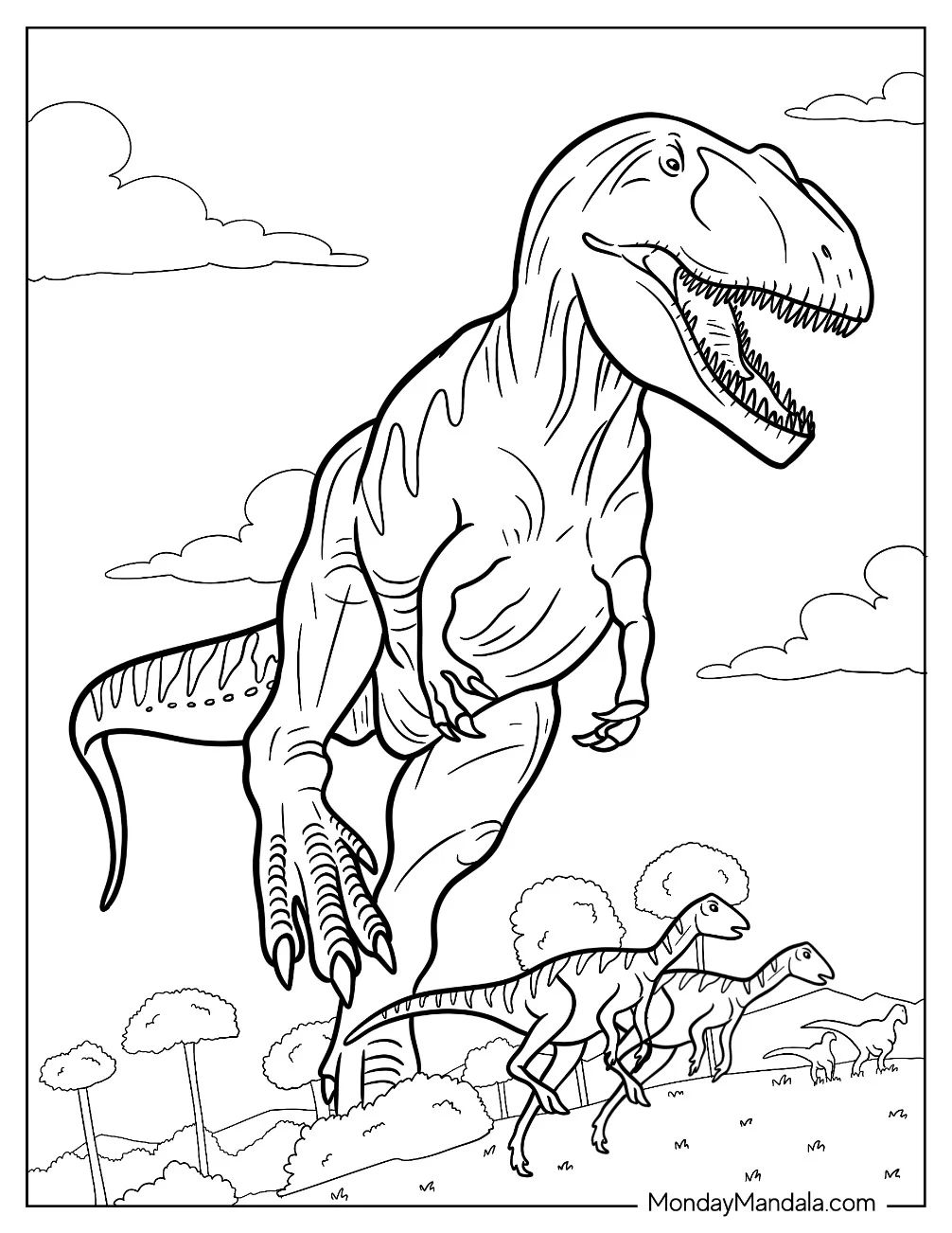 Çocuklar İçin Gigantosaurus Boyama Sayfaları 
