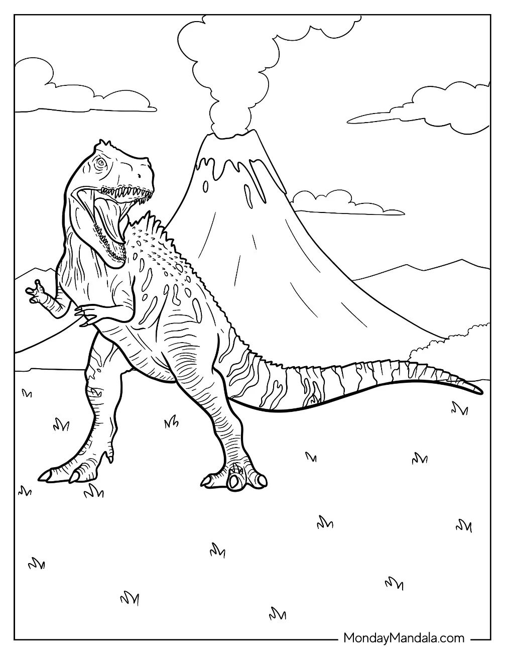 Çocuklar İçin Gigantosaurus Boyama Sayfaları 