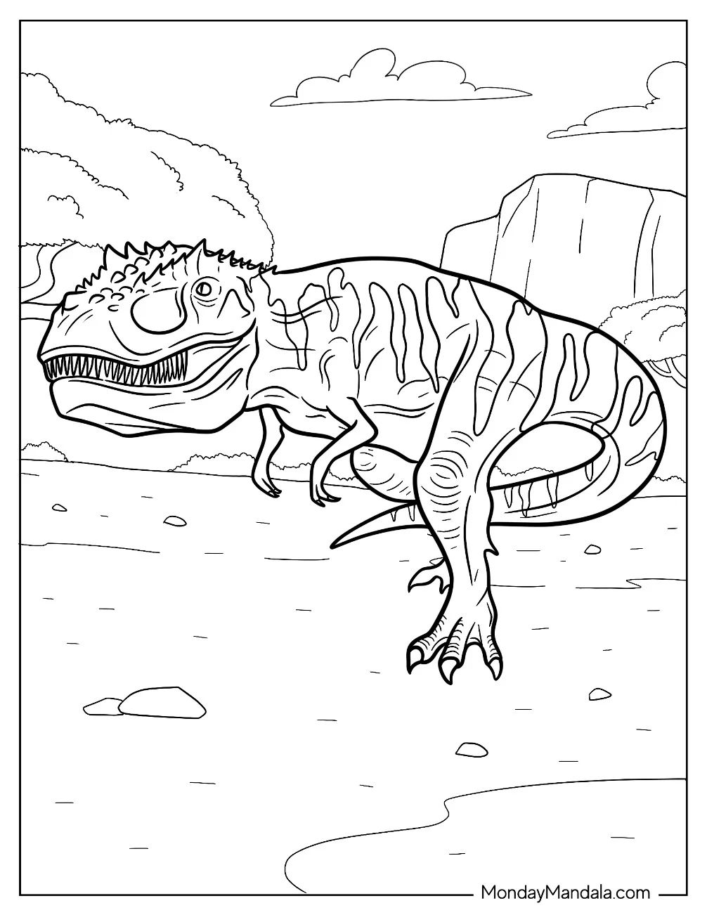 Çocuklar İçin Gigantosaurus Boyama Sayfaları 