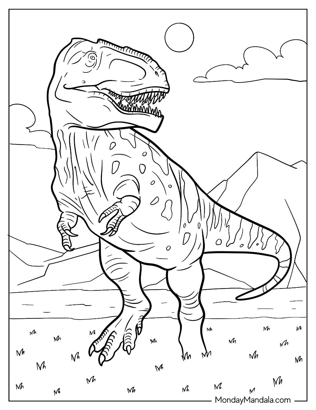Çocuklar İçin Gigantosaurus Boyama Sayfaları 