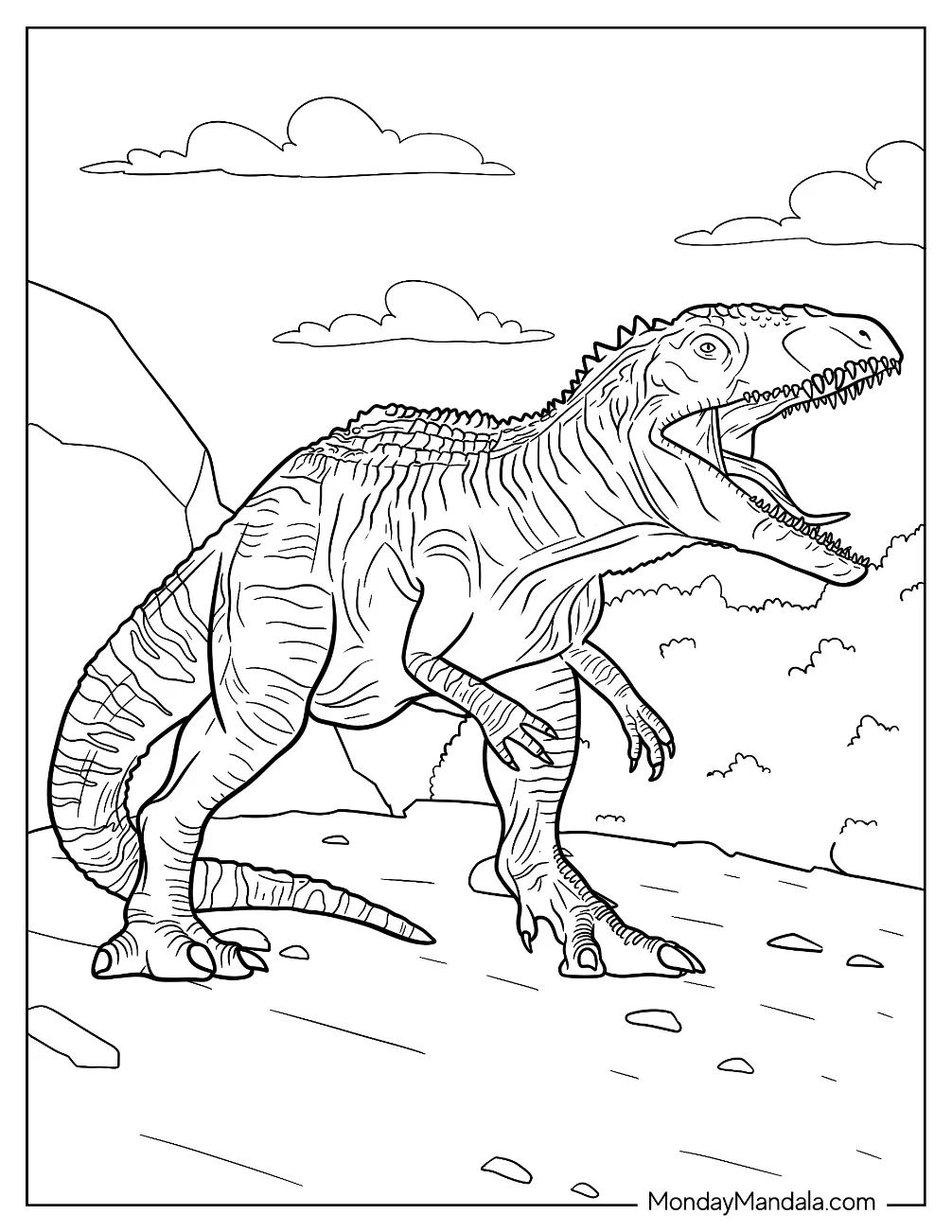 Çocuklar İçin Gigantosaurus Boyama Sayfaları 
