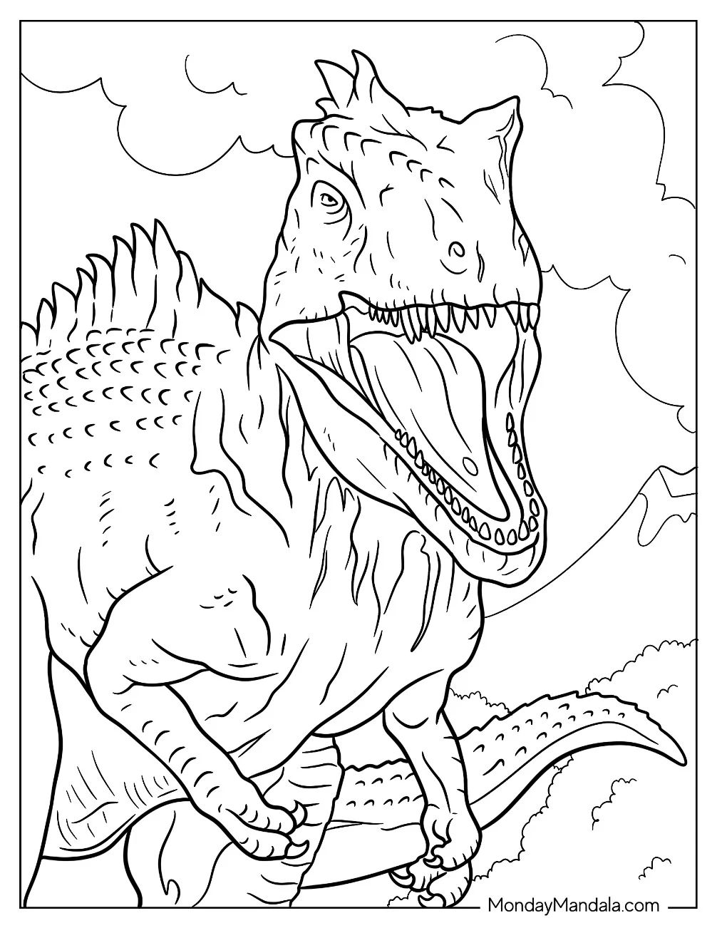 Çocuklar İçin Gigantosaurus Boyama Sayfaları 