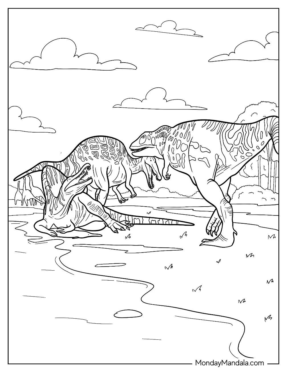 Çocuklar İçin Gigantosaurus Boyama Sayfaları 