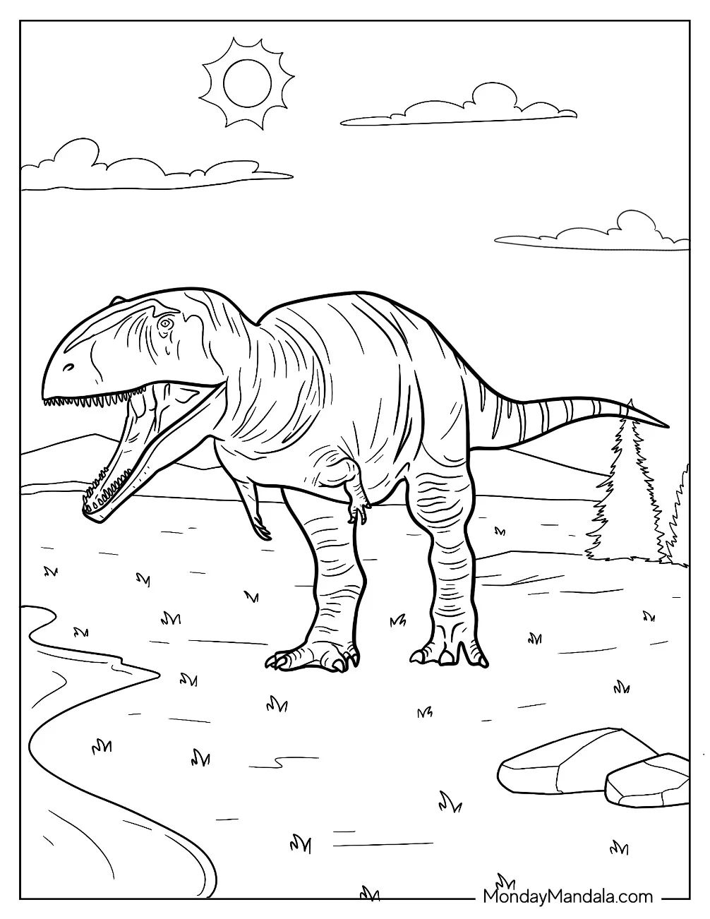 Çocuklar İçin Gigantosaurus Boyama Sayfaları 