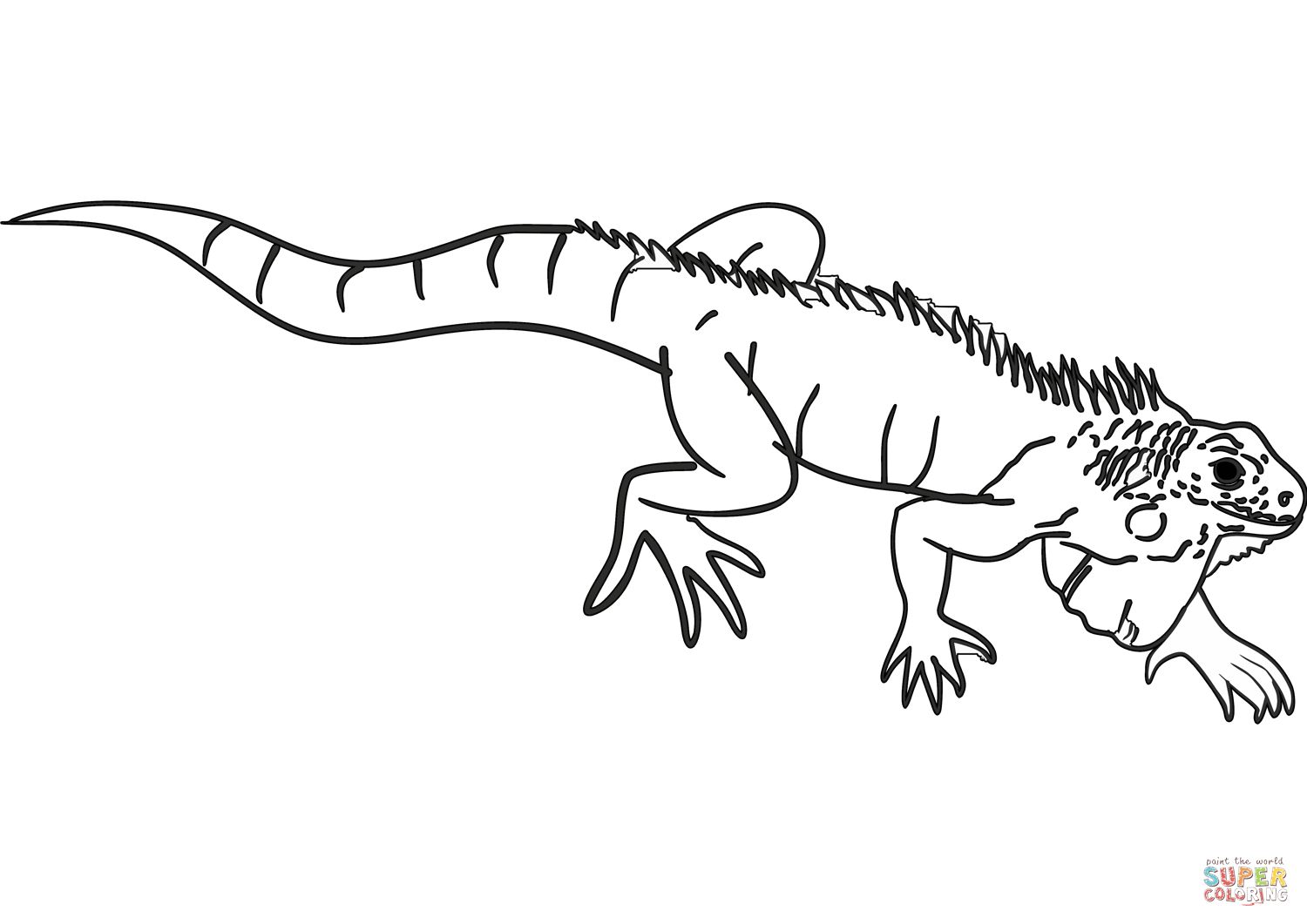 Çocuklar İçin iguana Boyama Sayfaları 