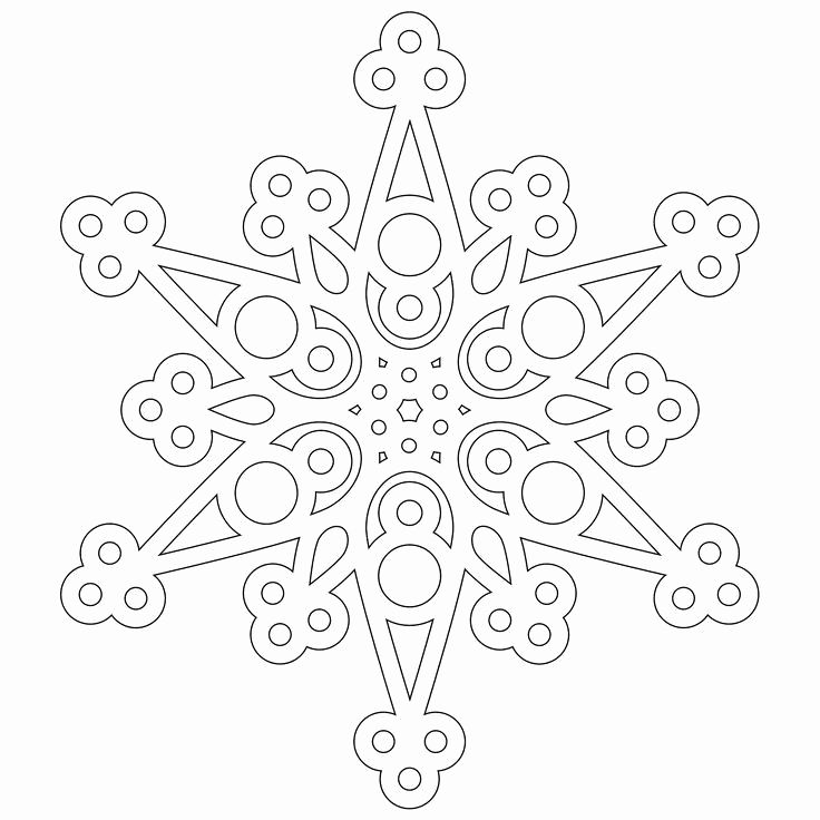 Çocuklar İçin Kar-Tanesi Boyama Sayfaları 