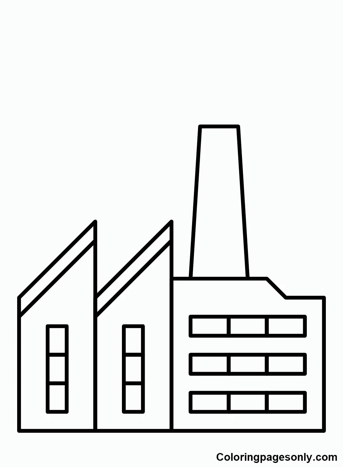 Çocuklar İçin Fabrika Boyama Sayfaları 