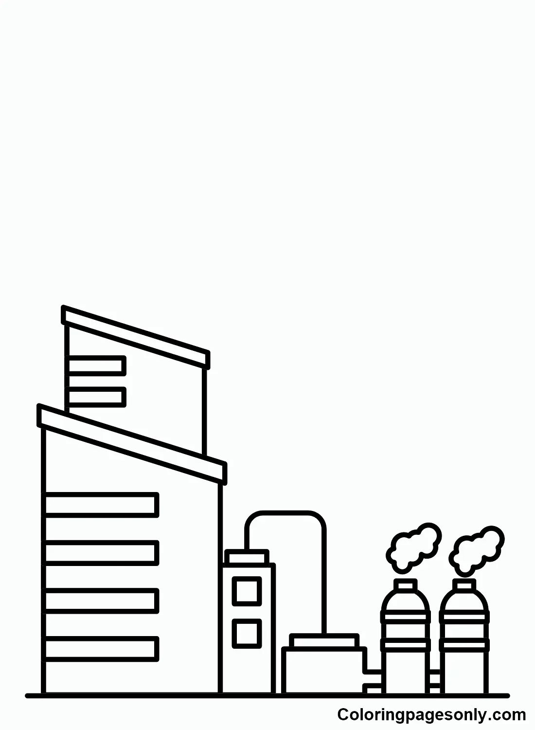 Çocuklar İçin Fabrika Boyama Sayfaları 