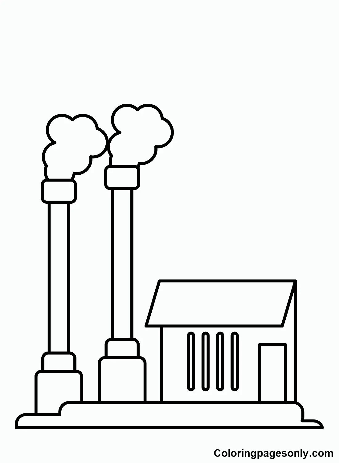 Çocuklar İçin Fabrika Boyama Sayfaları 