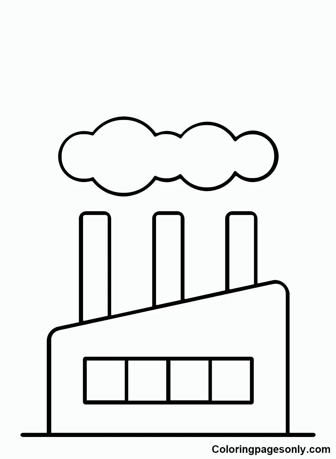 Çocuklar İçin Fabrika Boyama Sayfaları 