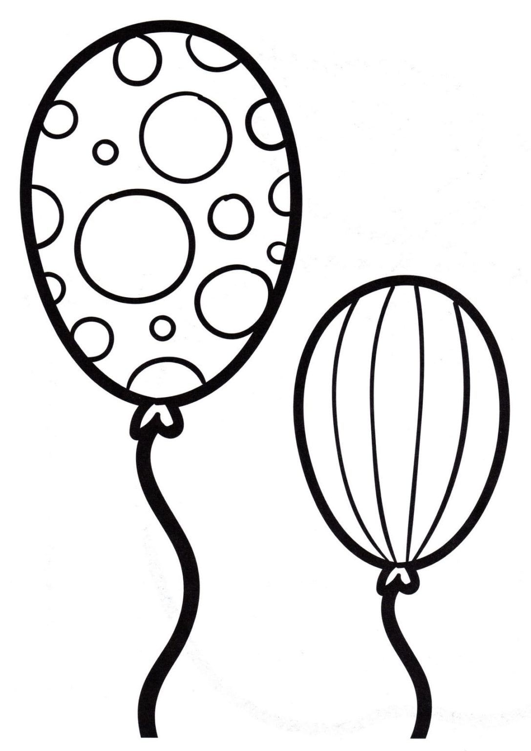 Çocuklar İçin  Balon Boyama Sayfaları 