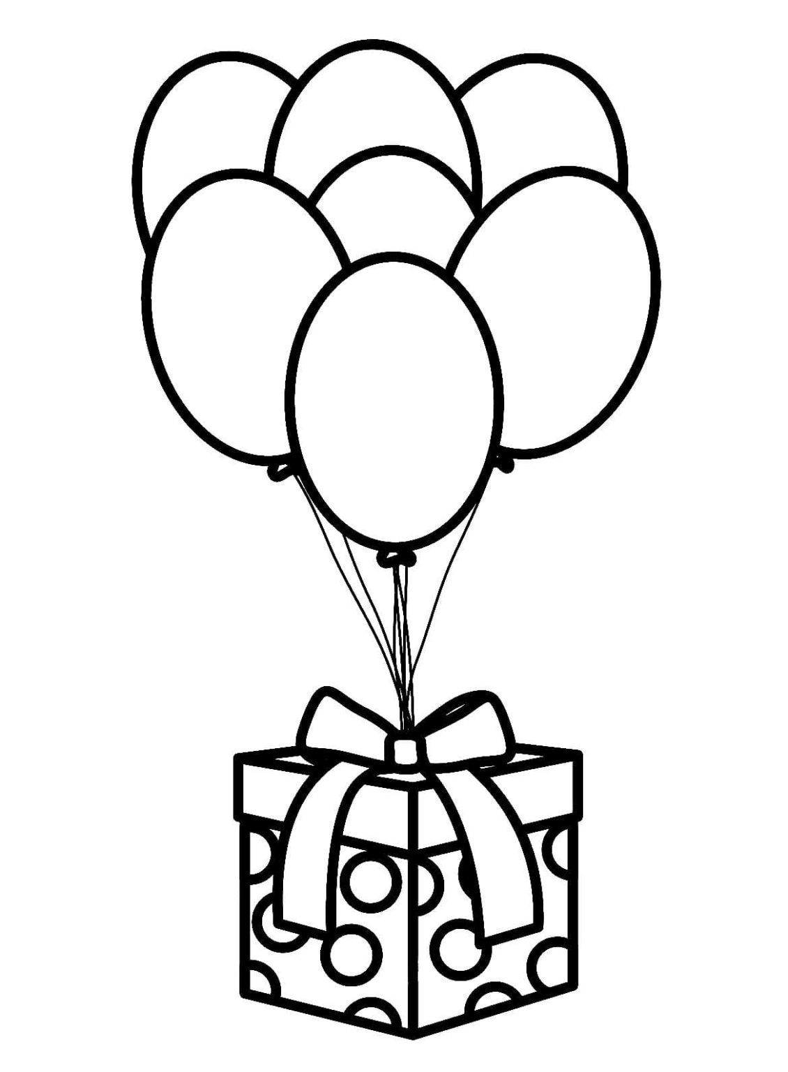 Çocuklar İçin  Balon Boyama Sayfaları 