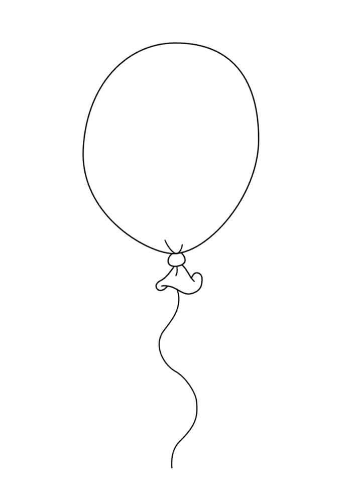 Çocuklar İçin  Balon Boyama Sayfaları 