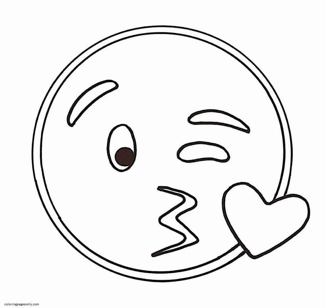 Çocuklar İçin  Emoji Boyama Sayfaları 