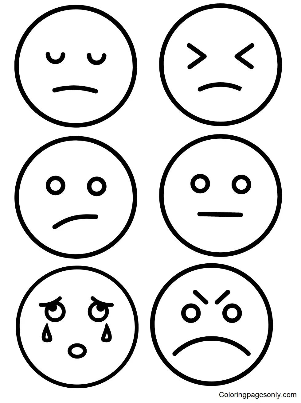 Çocuklar İçin  Emoji Boyama Sayfaları 