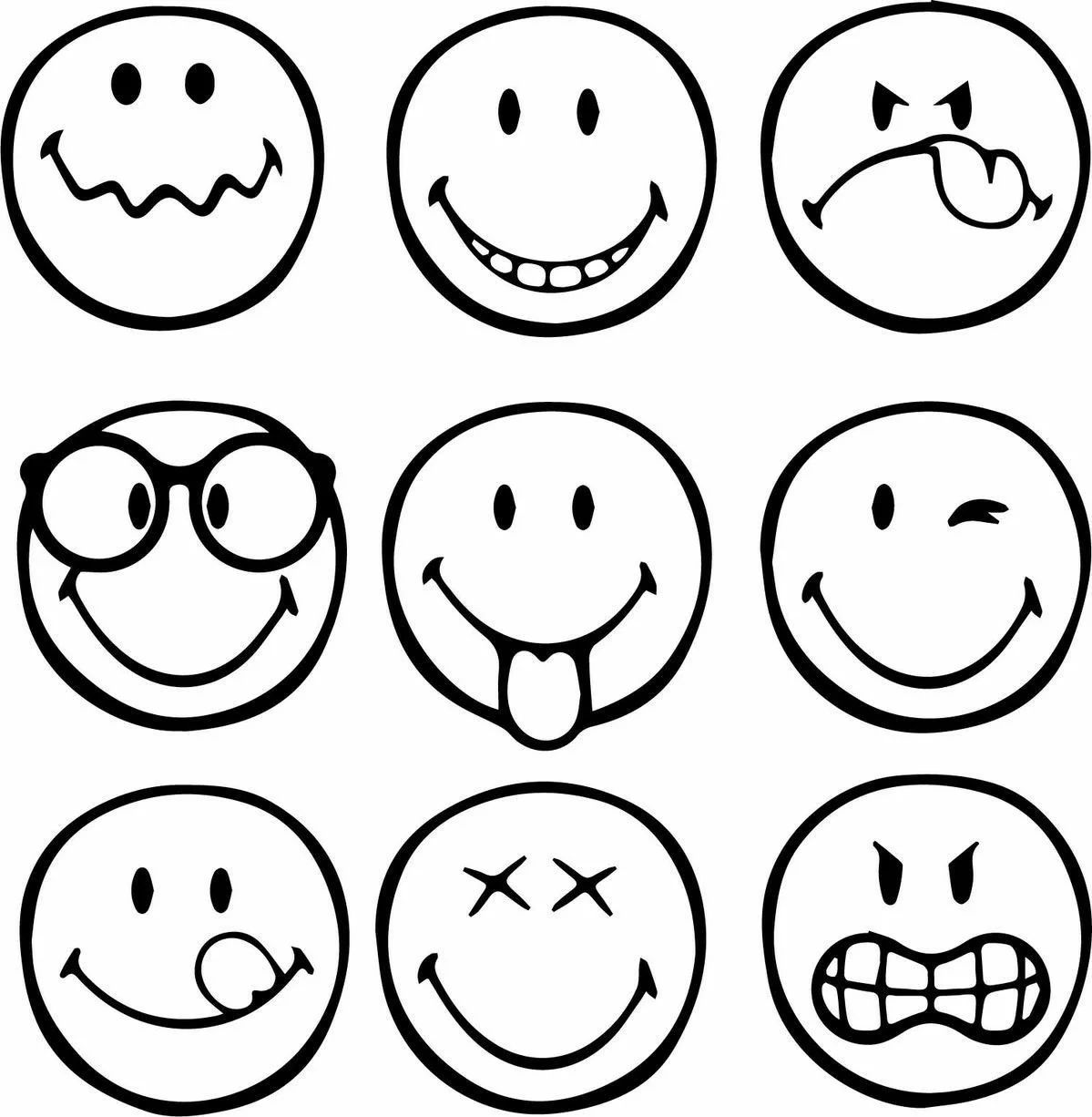 Çocuklar İçin  Emoji Boyama Sayfaları 