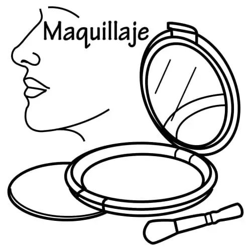 Çocuklar İçin  Makyaj Boyama Sayfaları 