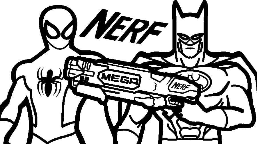 Çocuklar İçin  Nerf Boyama Sayfaları 