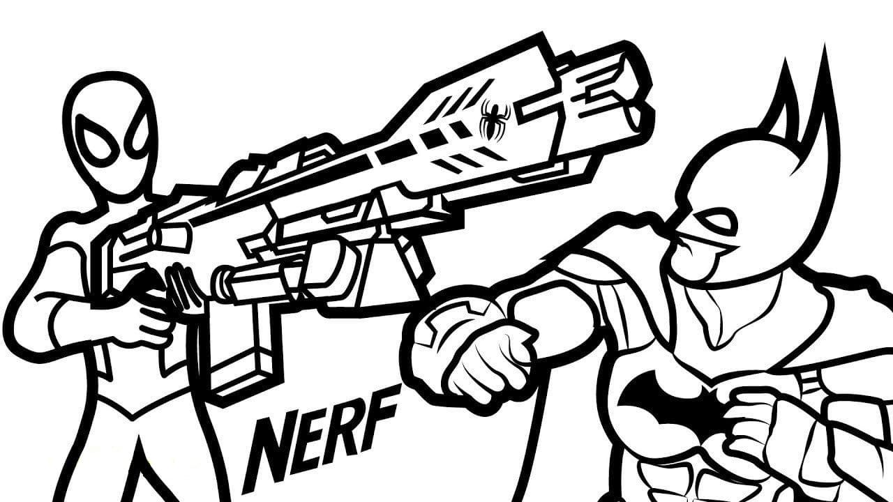 Çocuklar İçin  Nerf Boyama Sayfaları 