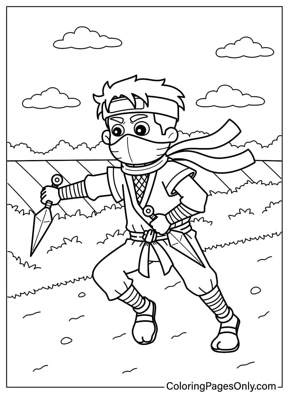 Çocuklar İçin  Ninja Boyama Sayfaları 