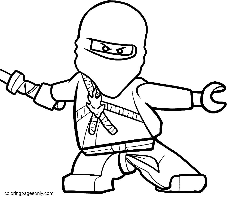 Çocuklar İçin  Ninja Boyama Sayfaları 