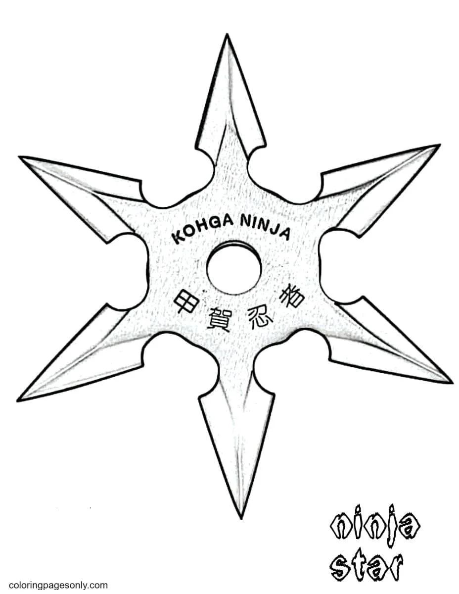 Çocuklar İçin  Ninja Boyama Sayfaları 
